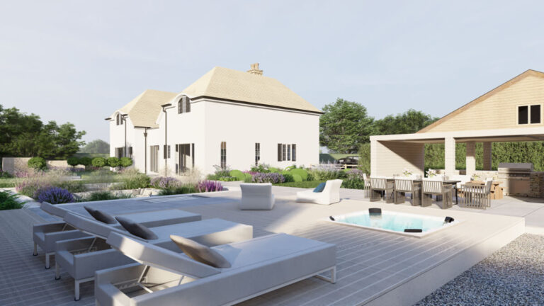 virtual render of garden design 1