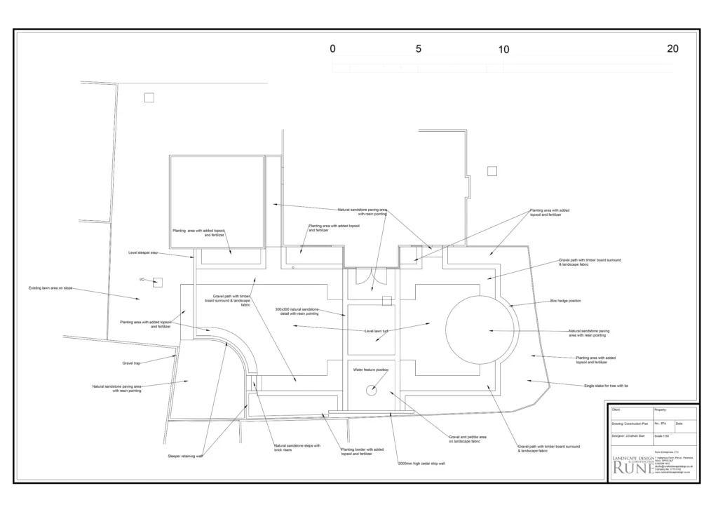 garden build landscape construction plan gresley way