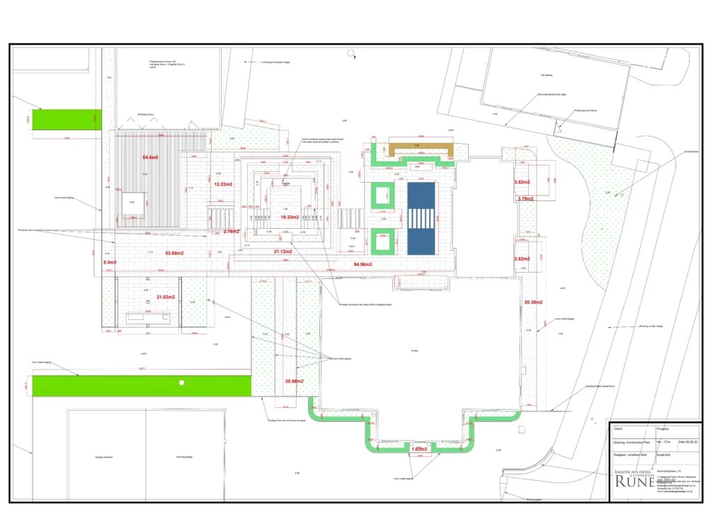 garden design construction plan rune worcester hereford 1