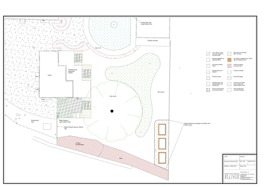 garden design tothall farm construction plan 2