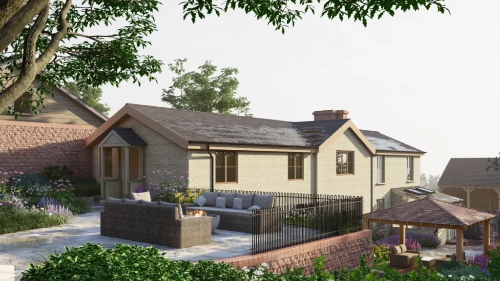garden design 3d virtual render orchard house 5