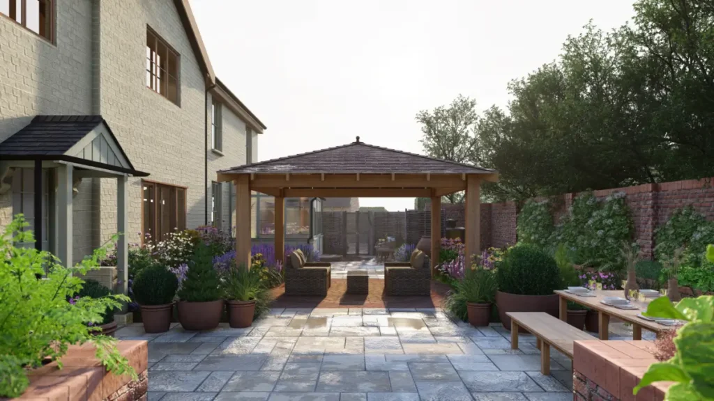 garden design 3d virtual render orchard house 6