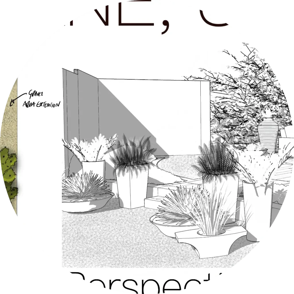 garden design 2d graphic render church lane 2 extract
