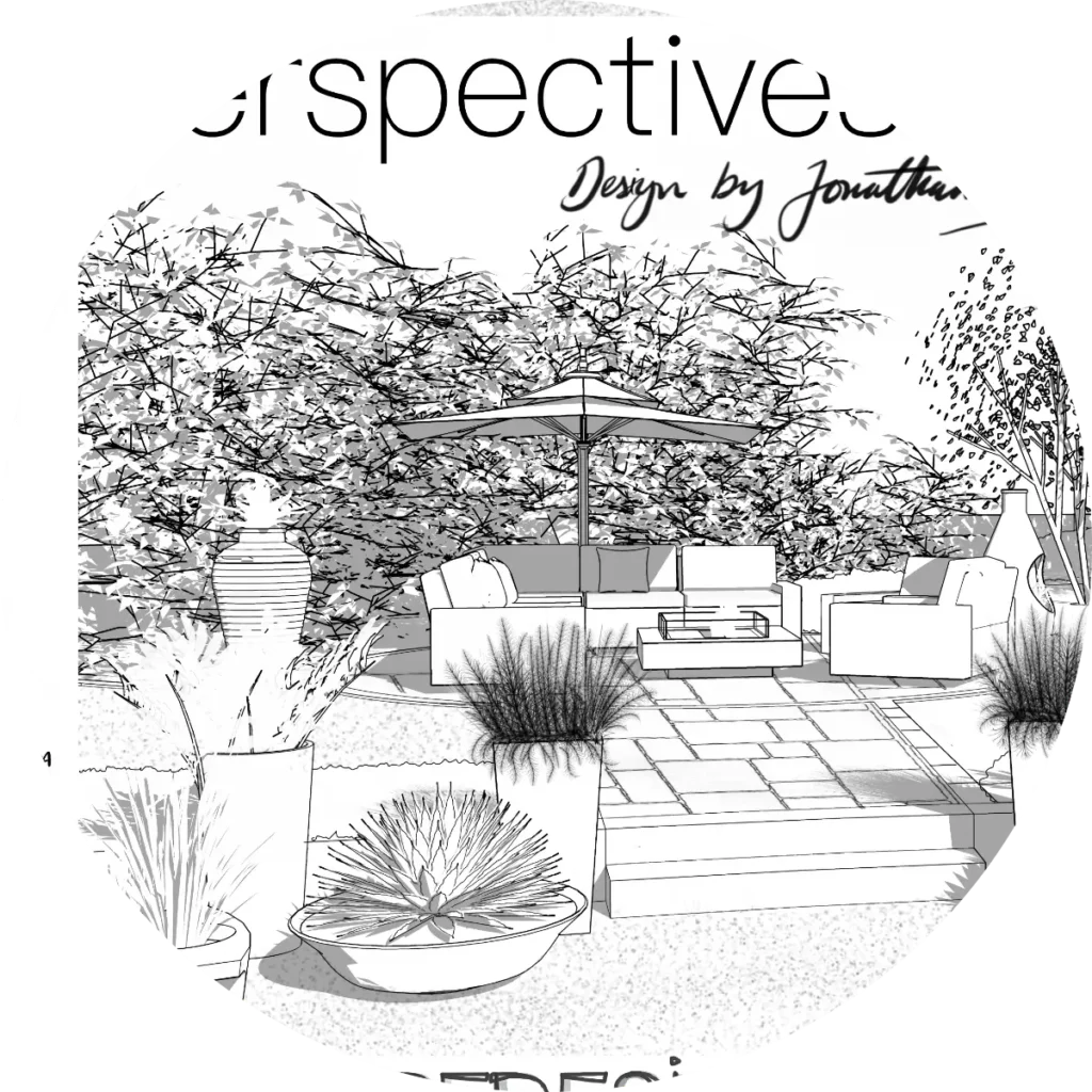 garden design 2d graphic render church lane 3 extract