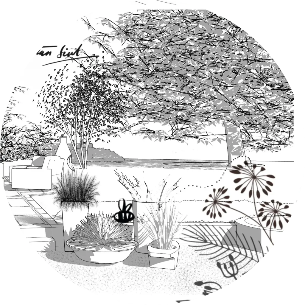 garden design 2d graphic render church lane 4 extract