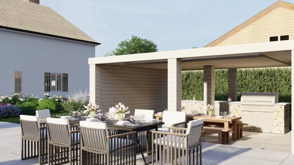 garden design 3d virtual render springfield farmhouse 5