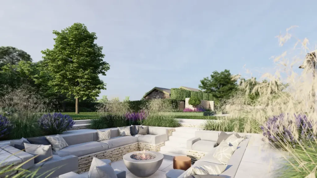 garden design 3d virtual render springfield farmhouse 9