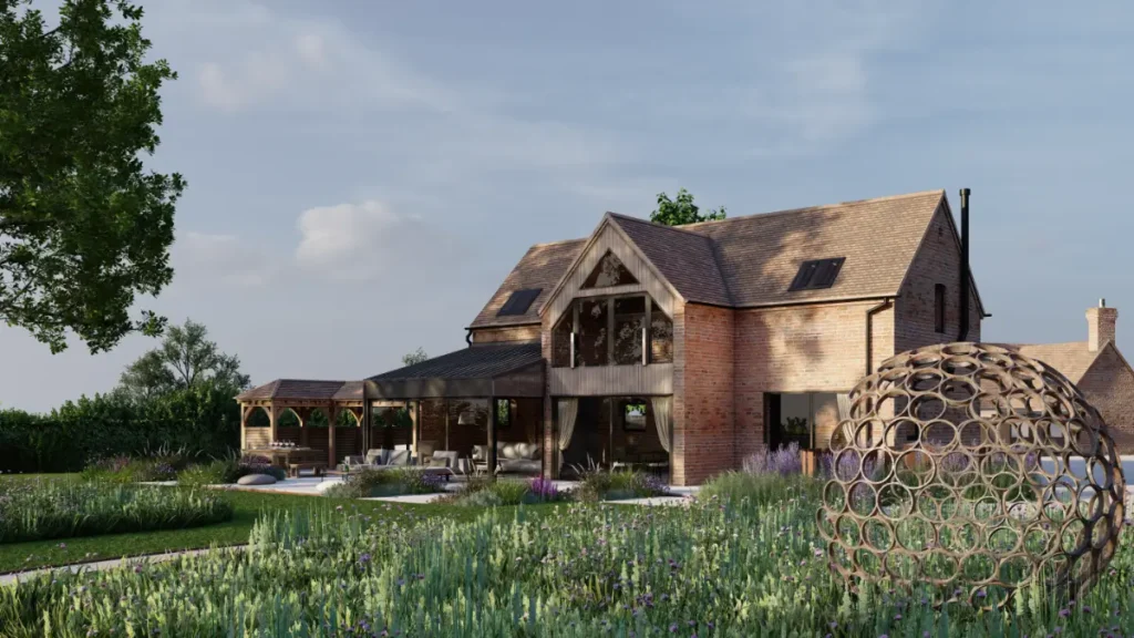 garden design 3d virtual render tothall farm 3