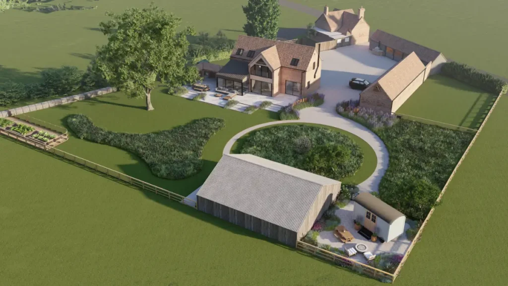 garden design 3d virtual render tothall farm 6