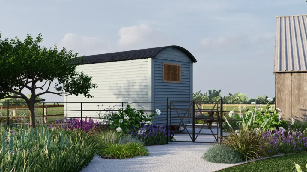 garden design 3d virtual render tothall farm 7