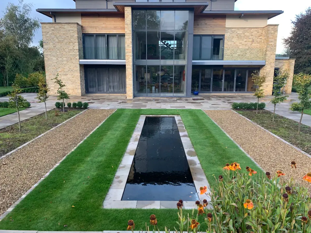 garden build construction finished footbridge house rune